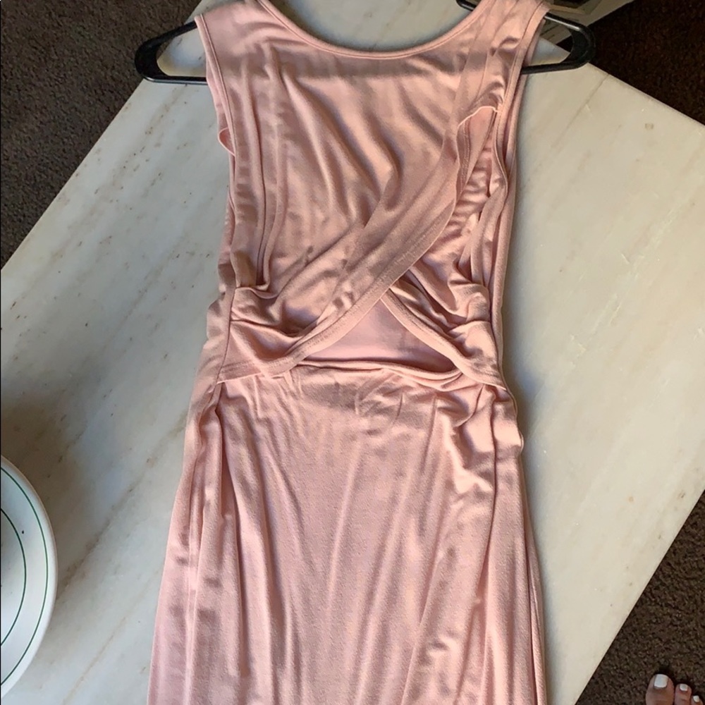 Pale Pink Midi Dress